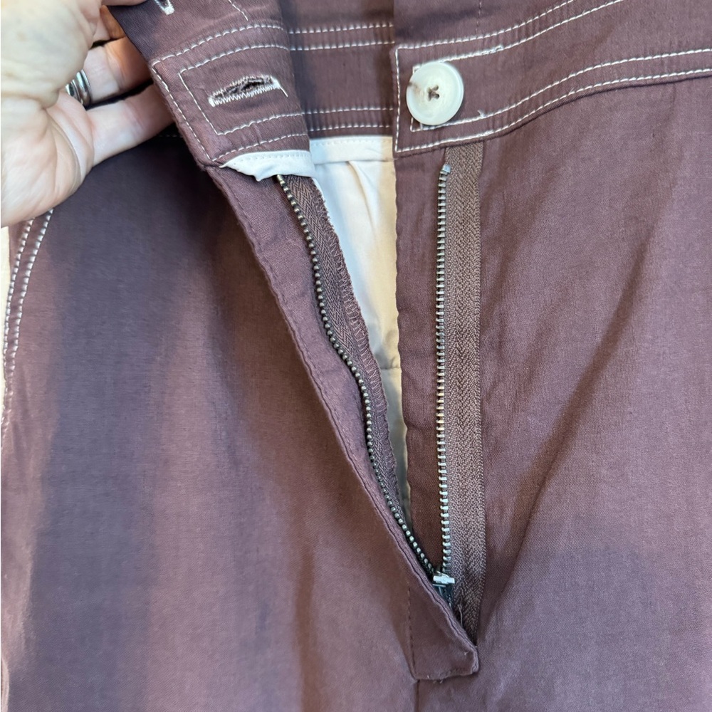 Maeve by Anthropologie Chic Brown Button-Front Bodice Jumpsuit Size 0 Wide Leg - Picture 4 of 14